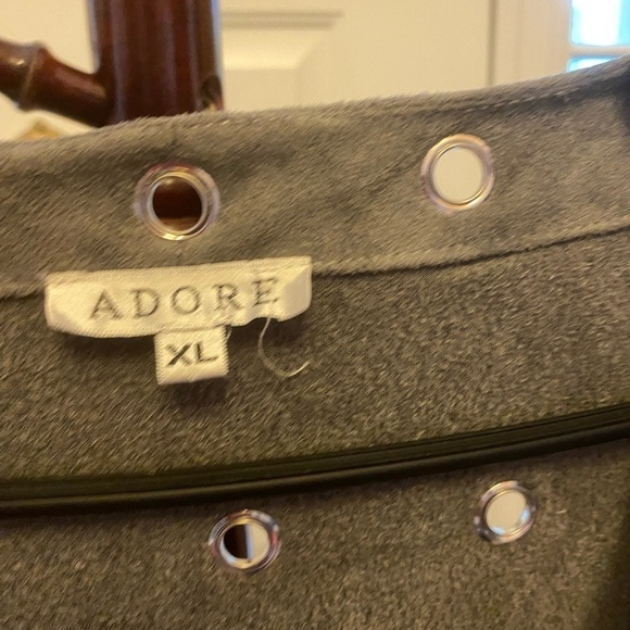 NWOT ADORE LONG FAUX SUEDE TRENCH COAT SIZE XL - Picture 2 of 8